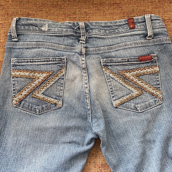 7 For All Mankind Women’s Flynt Jeans Size 27 Beaded - Picture 6 of 12